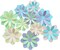 Giant 3D Pastel Flower with Stickers (10"-7.5") Paper Flower Wall Stickers-Pack of 10